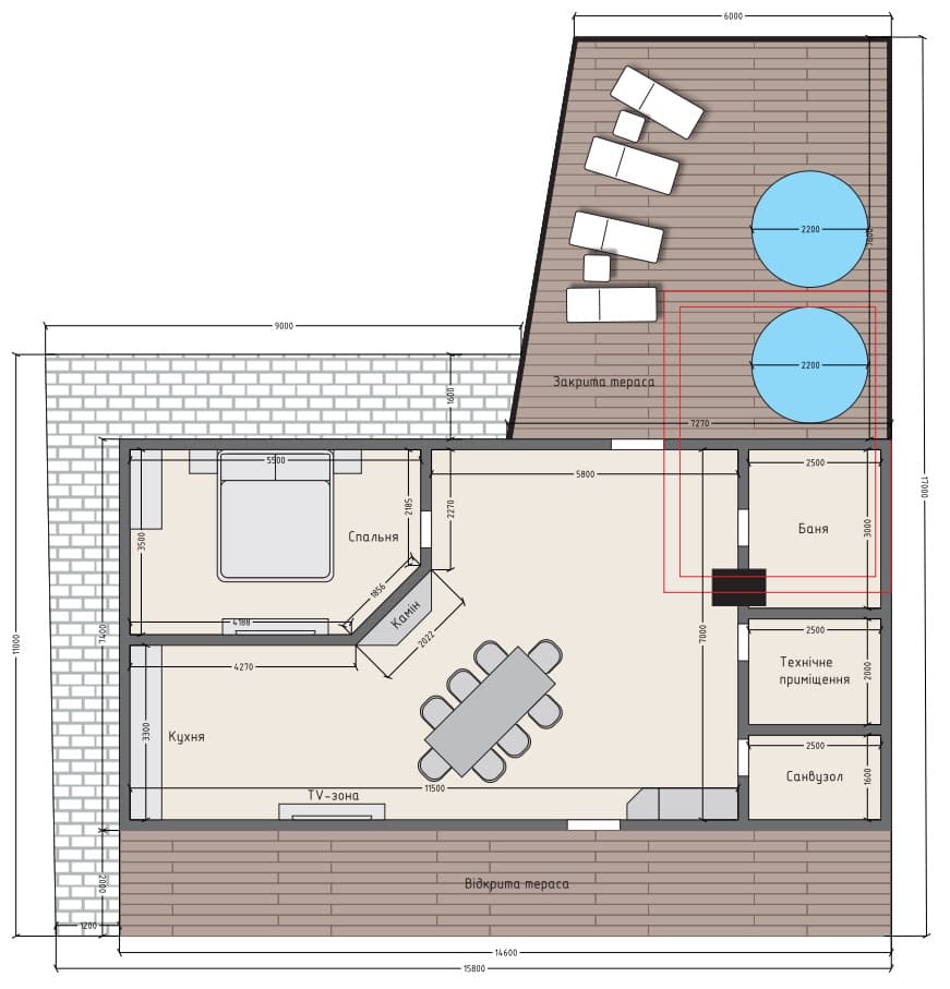 Баня. Проект на будь-який смак: з басейном, з терасою, 3х4 - ModernPools