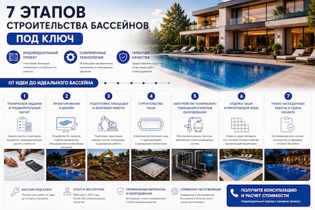 Будівництво басейнів в Україні: етапи, терміни та вартість